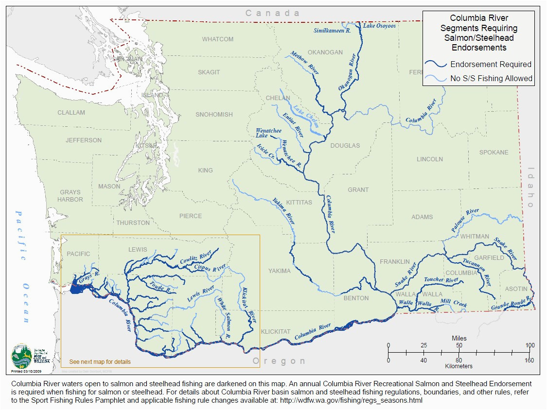 columbia river fishing map widemap d1softball net