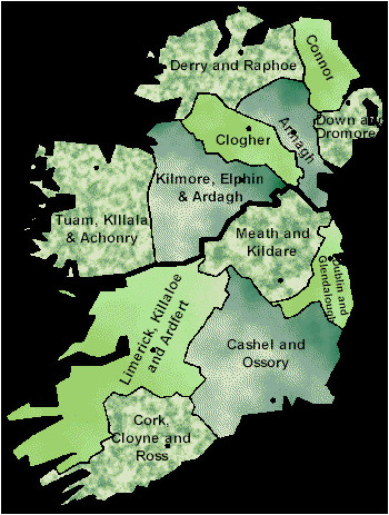 dioceses in ireland on a map google search genealogy ireland