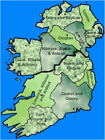 dioceses in ireland on a map google search genealogy ireland