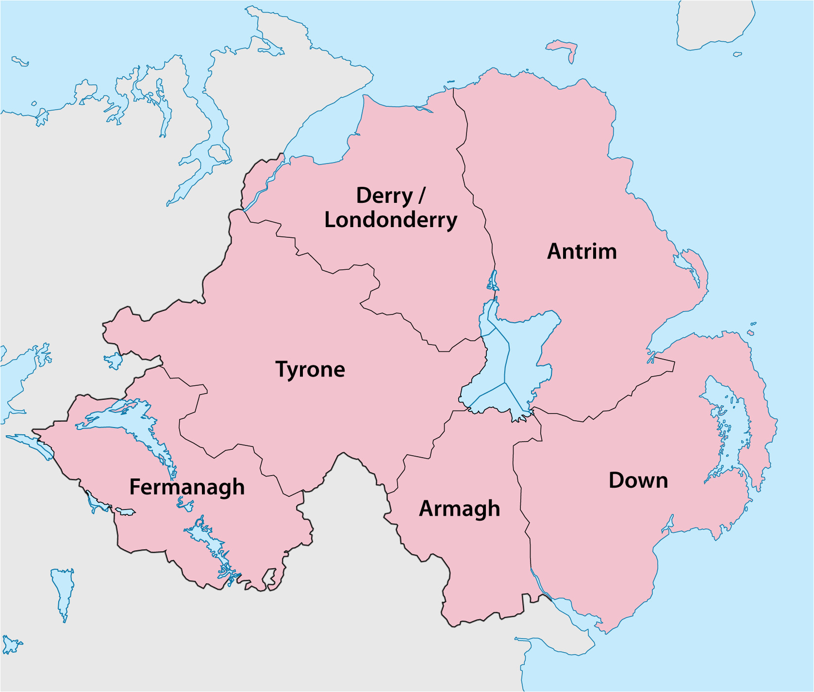 northern ireland county map        <h3 class=