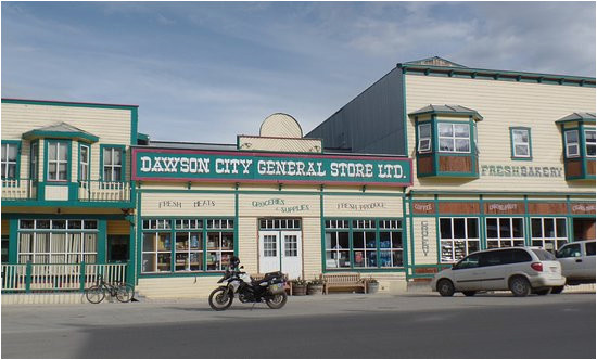 downtown dawson city as it was during the gold rush era picture of