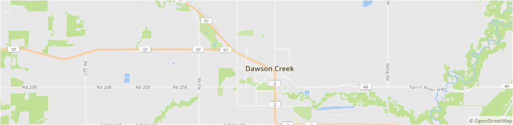 Dawson Creek Canada Map | secretmuseum