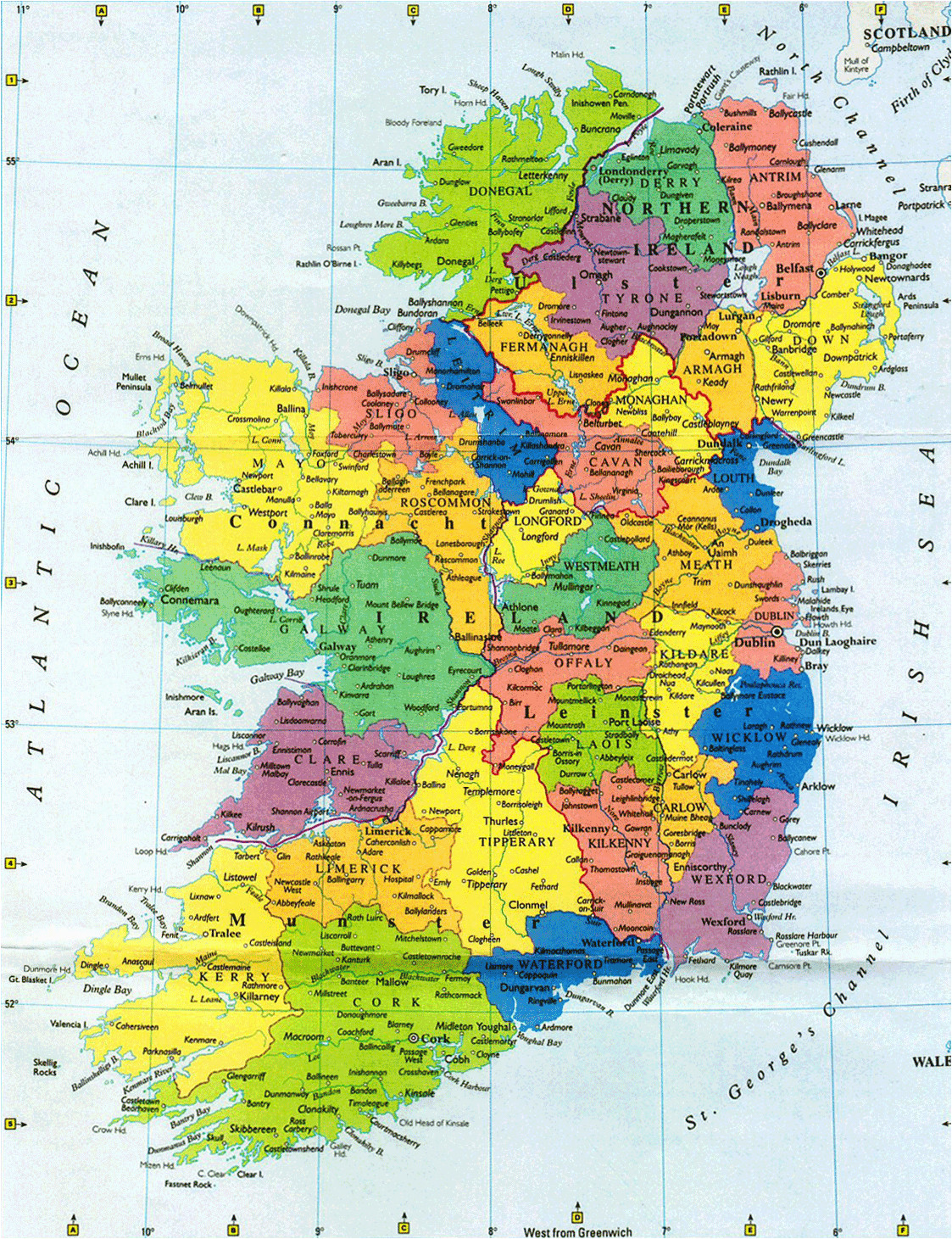 free printable map of ireland map of ireland plan your