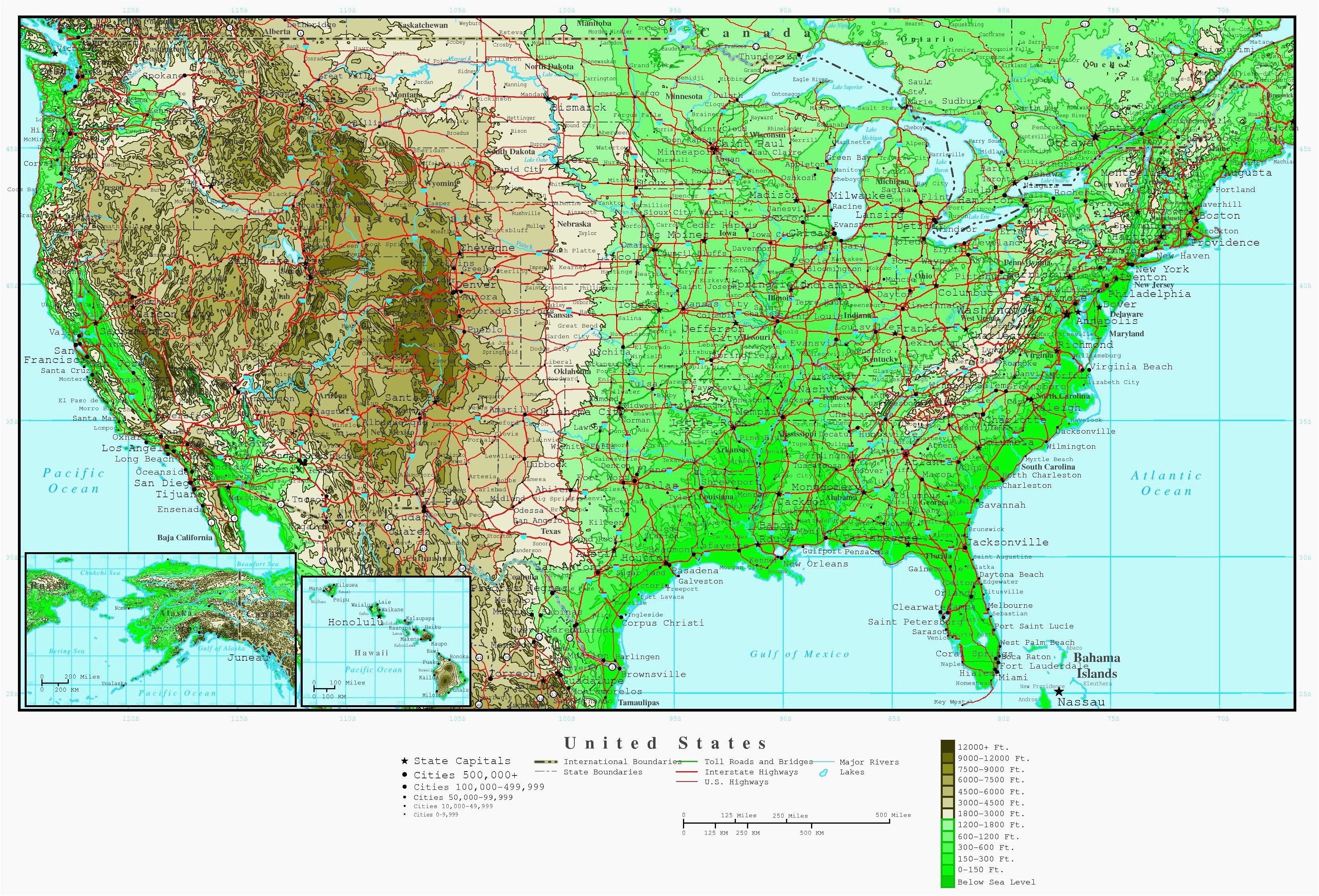 elevation map of alabama us elevation road map fresh us