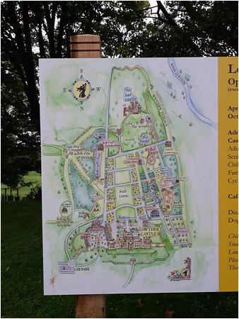 map of the area picture of lowther castle and gardens