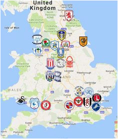 England Football Clubs Map