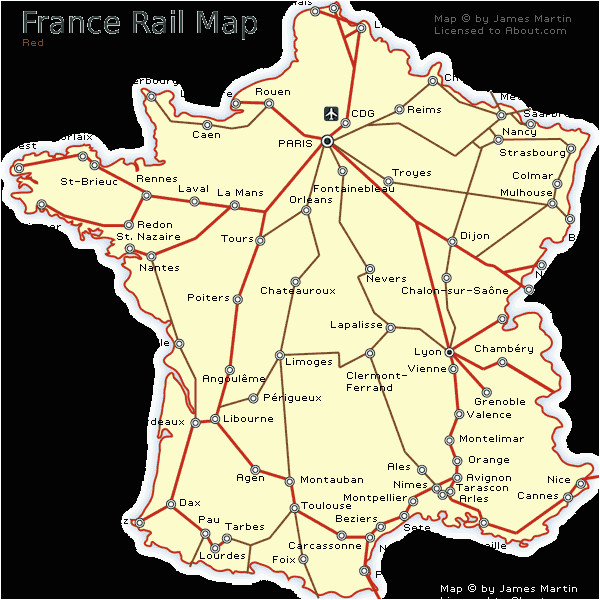Tgv France Train Map Tgv France Train Map