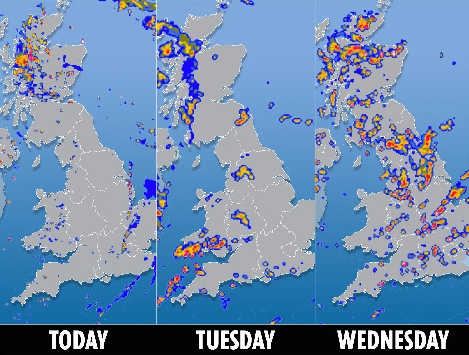 uk weather forecast met office warns three days of severe