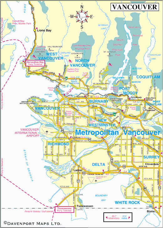 map of vancouver british columbia british columbia travel