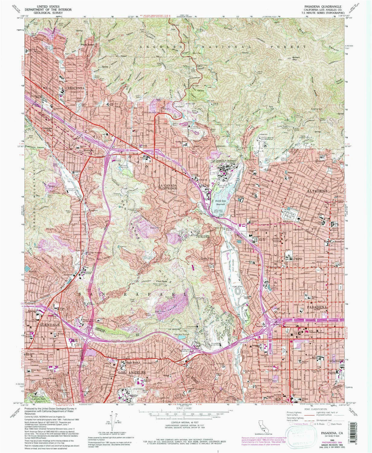 amazon com yellowmaps pasadena ca topo map 1 24000 scale