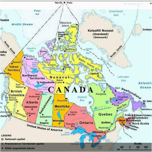 French Map Of Canada with Capitals  secretmuseum