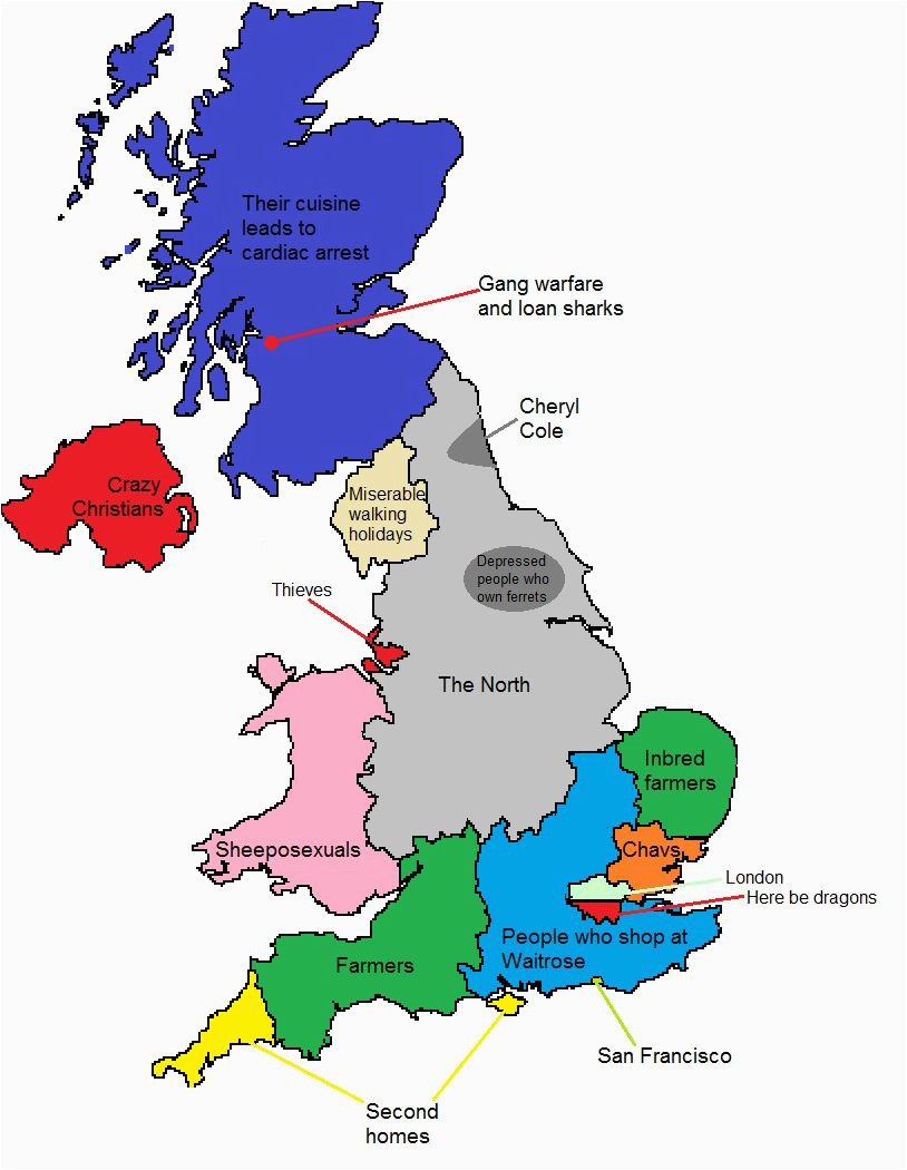a map of gt britain according to some londoners travel