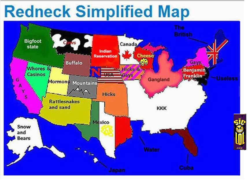 redneck humor redneck simplified map bing images i like how we re