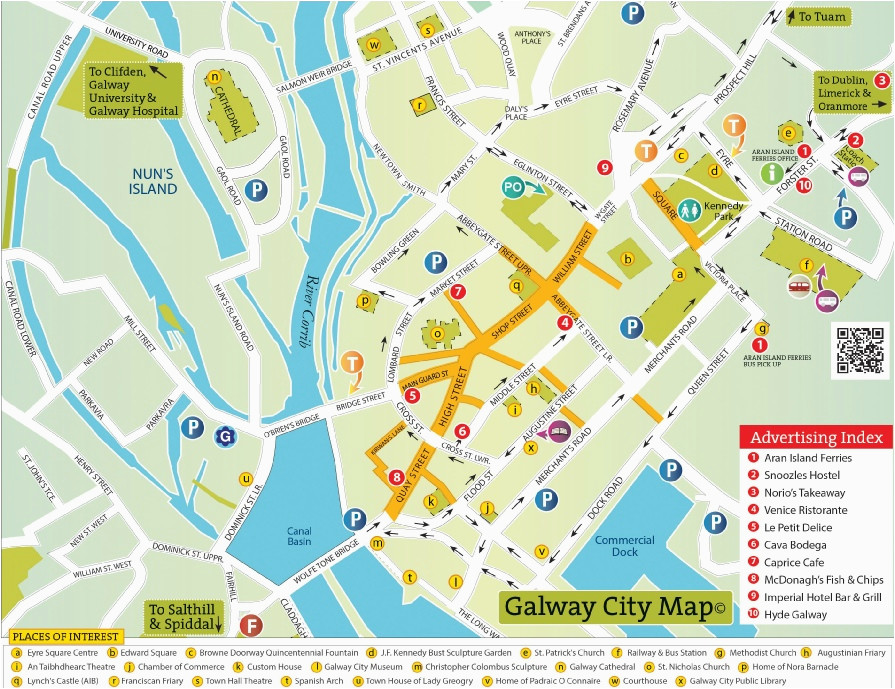 street map of galway town