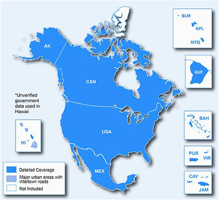 nuvi 1490lmt original north america map incl mexico gps