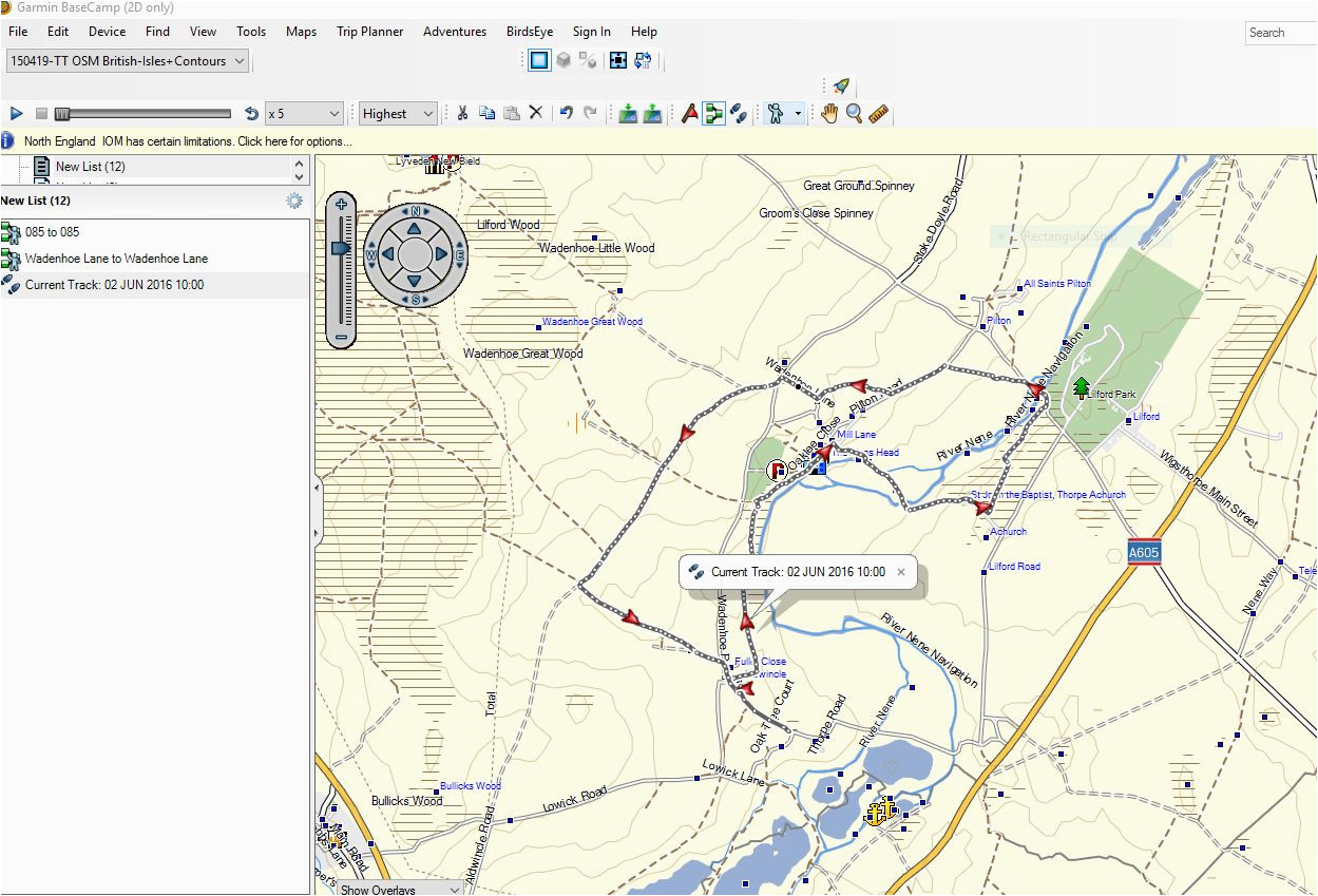 choosing tiles to provide mapping for a garmin gps device