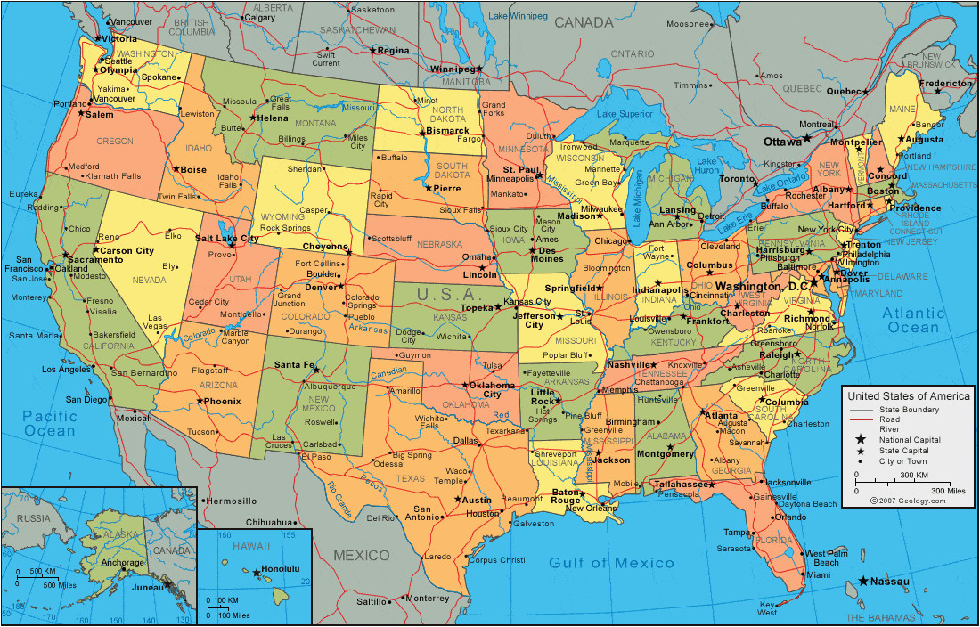 Geographical Map Of Usa and Canada | secretmuseum