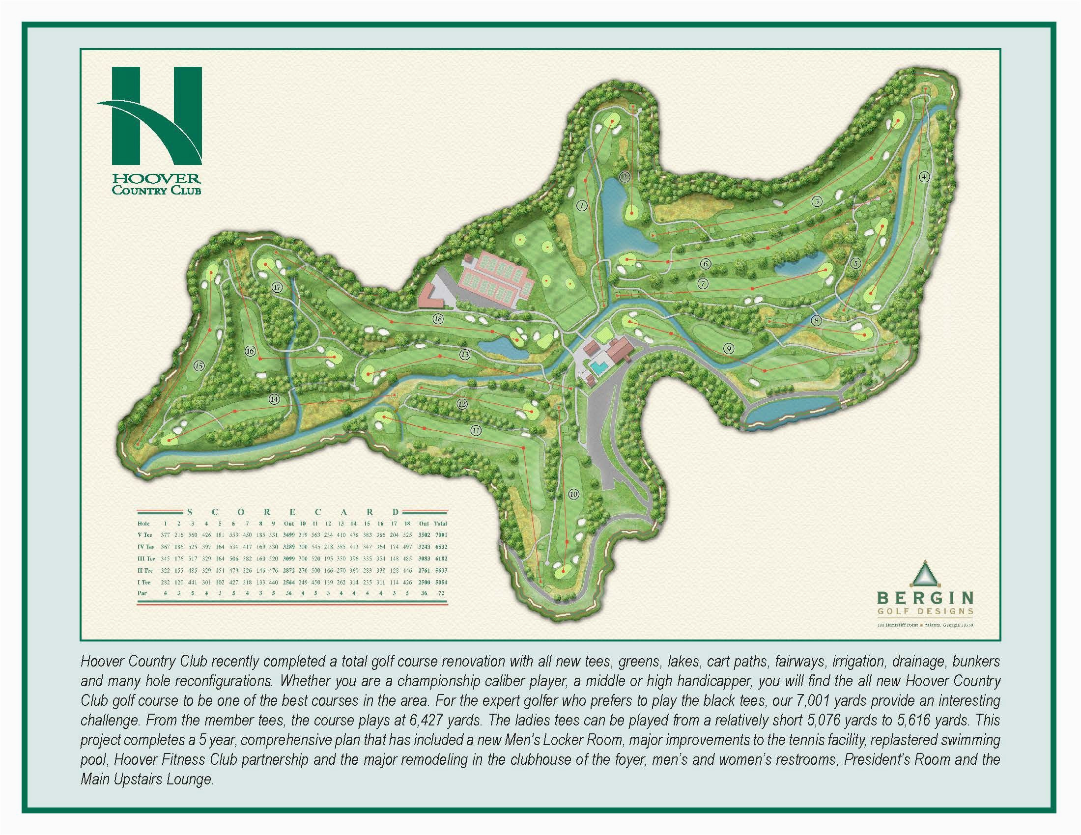 hoover country club course map hcc golf our beautiful country