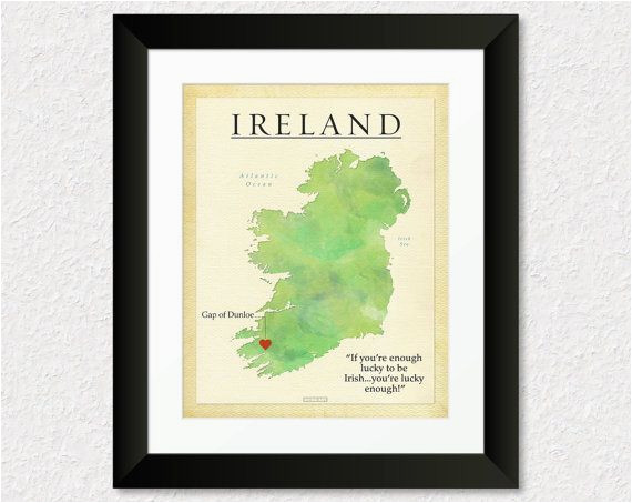 custom ireland map personalized map gift birthday by keepsakemaps