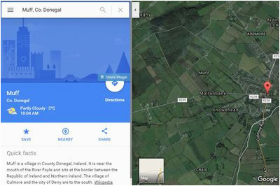 travel review of google maps for a vacation in ireland