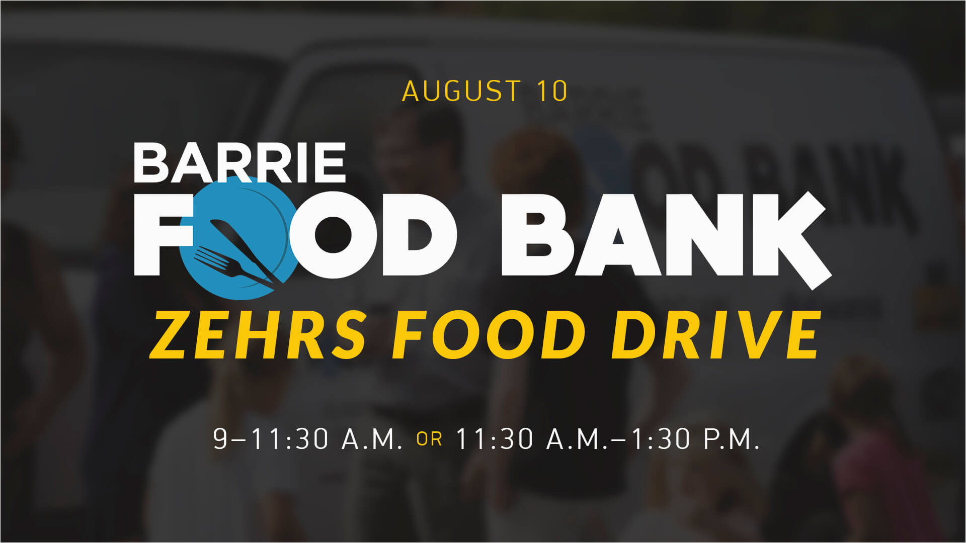 barrie food bank zehrs food drive harvest bible chapel