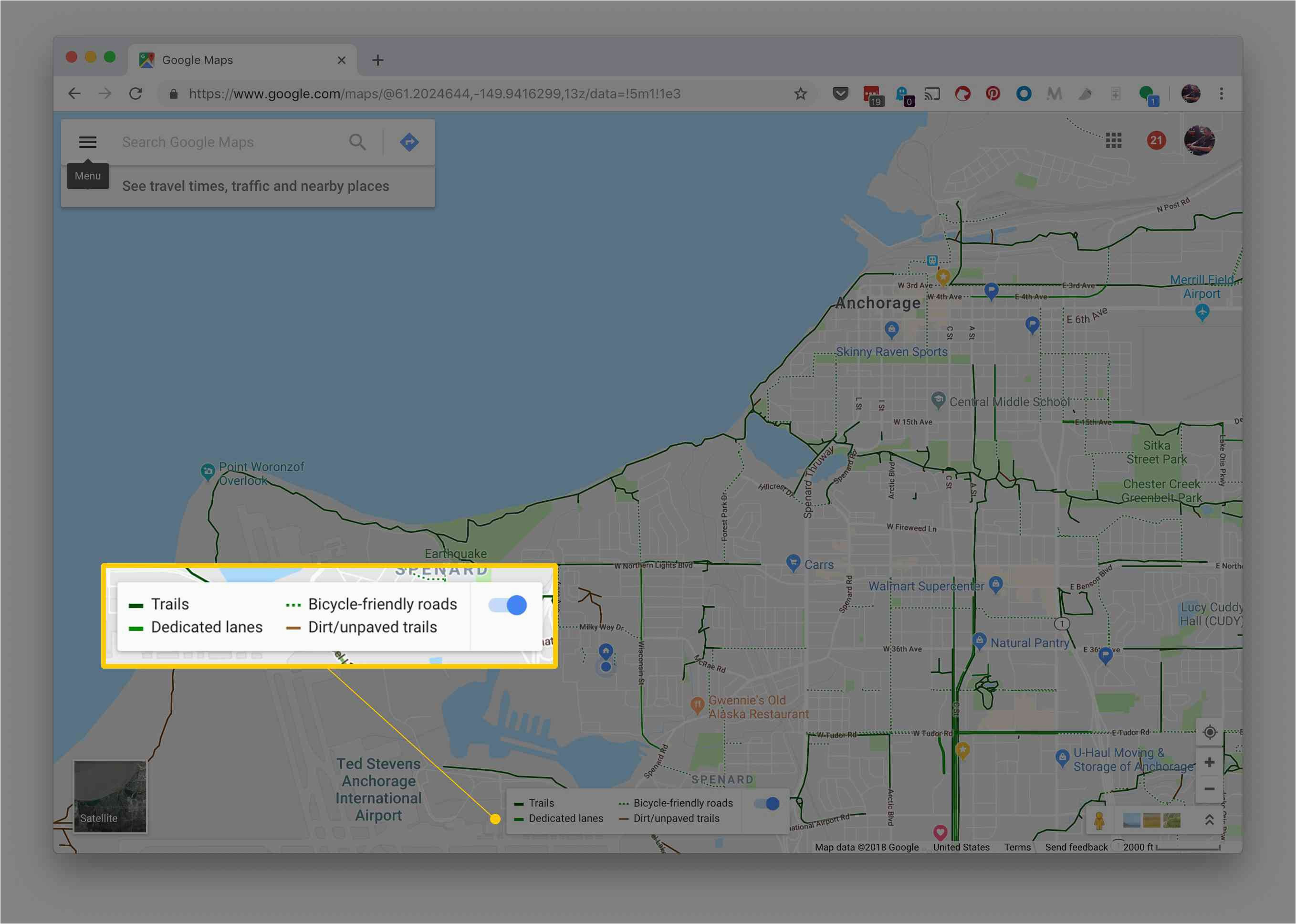 how to use google maps cycling directions