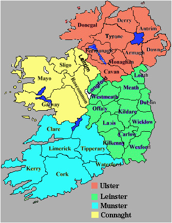 map of the counties of ireland google search genealogy
