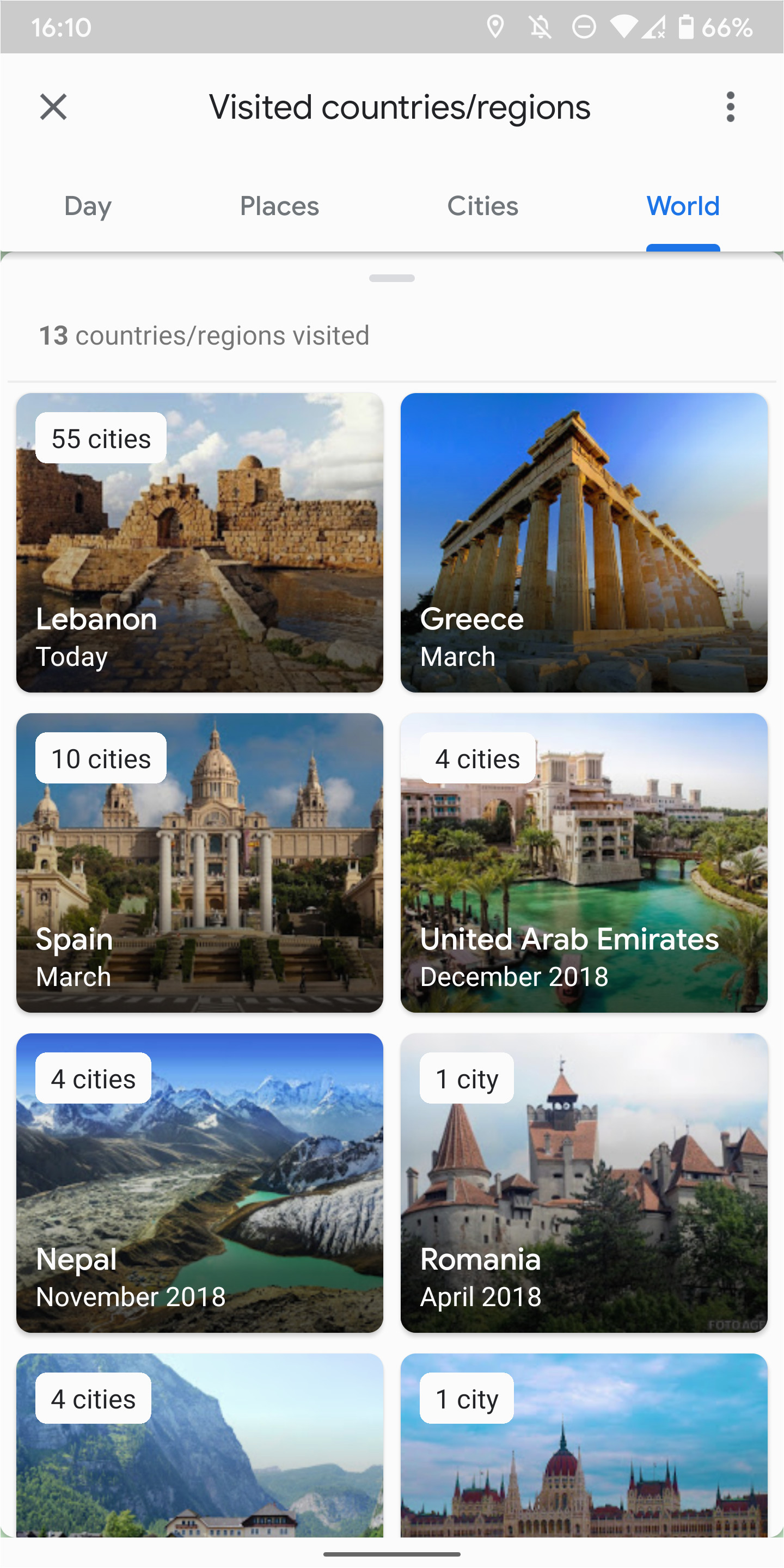 visually enhanced google maps timeline groups visited places by