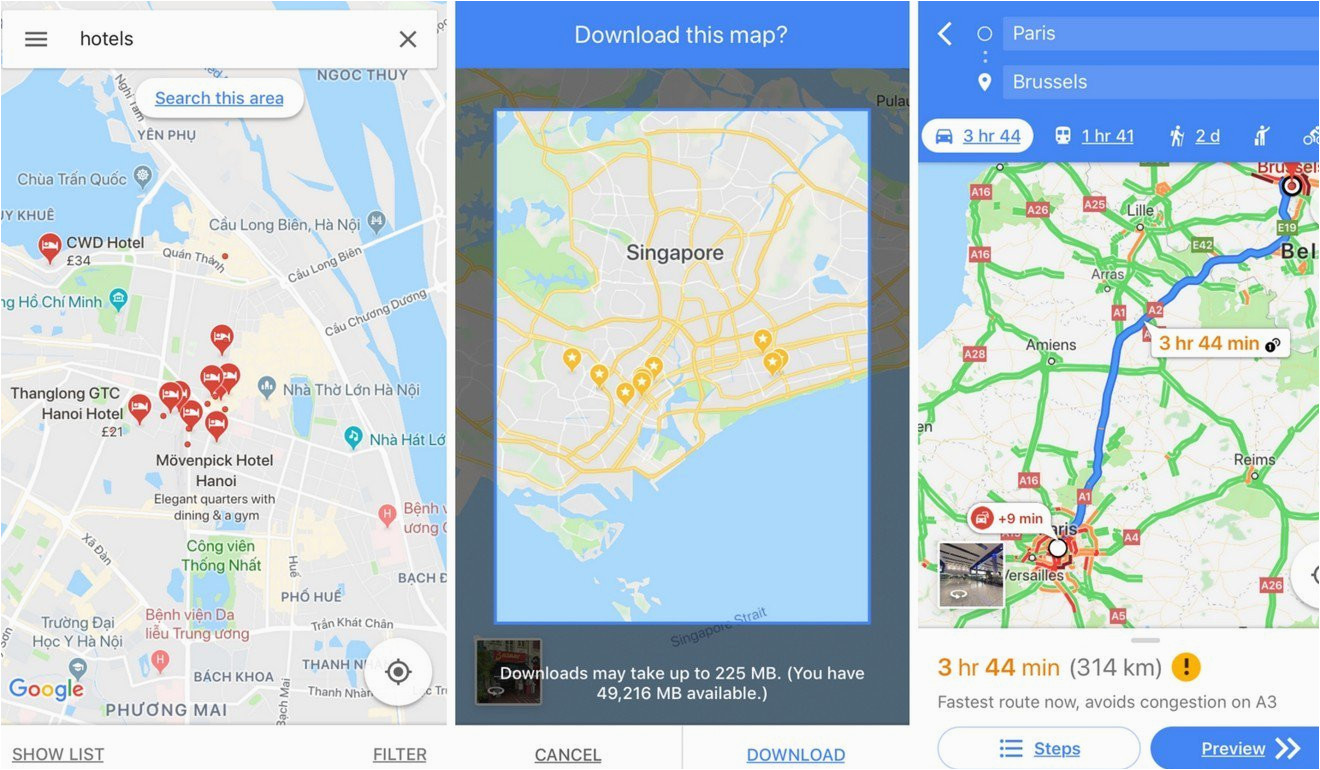 trip planner google maps