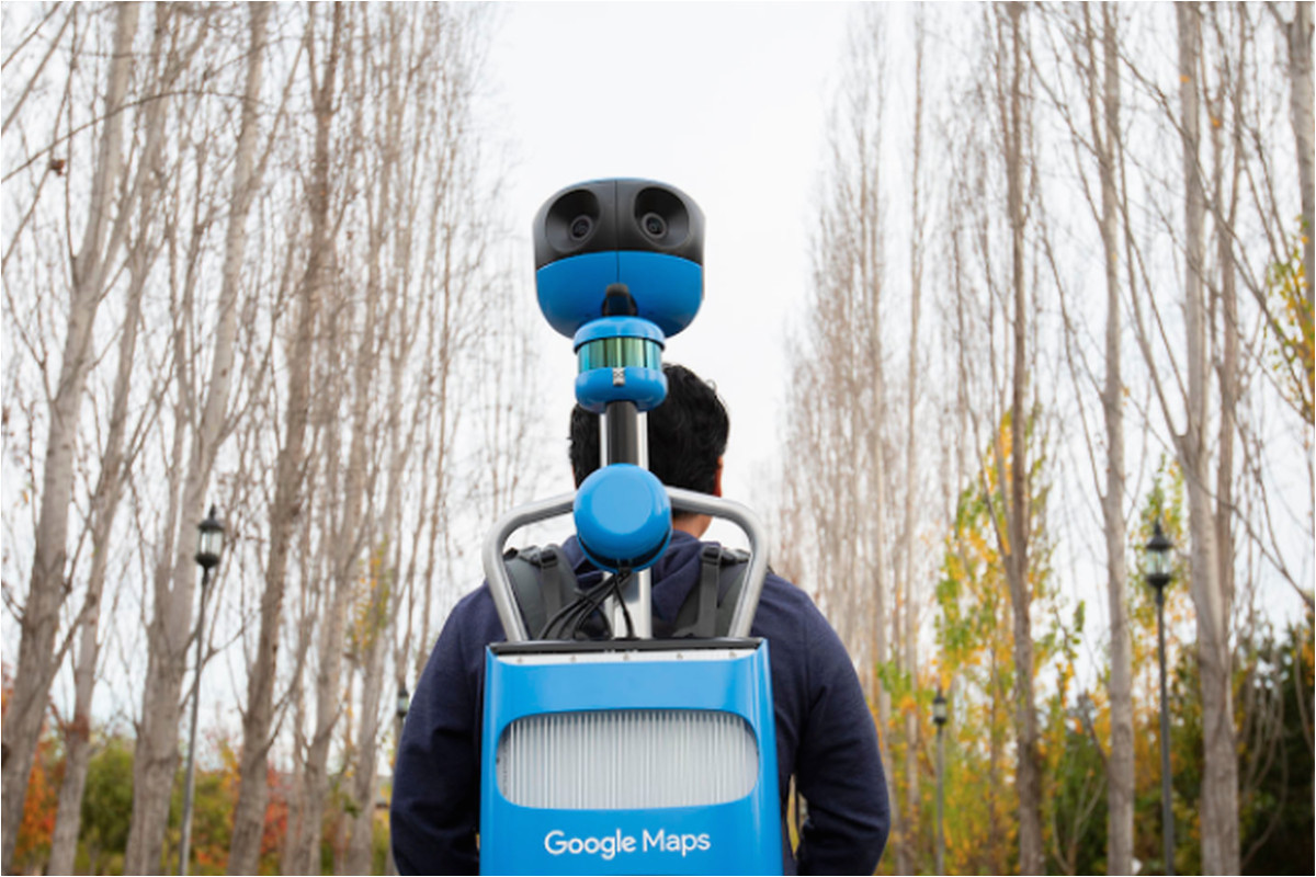 google updated its street view trekker to look slightly less