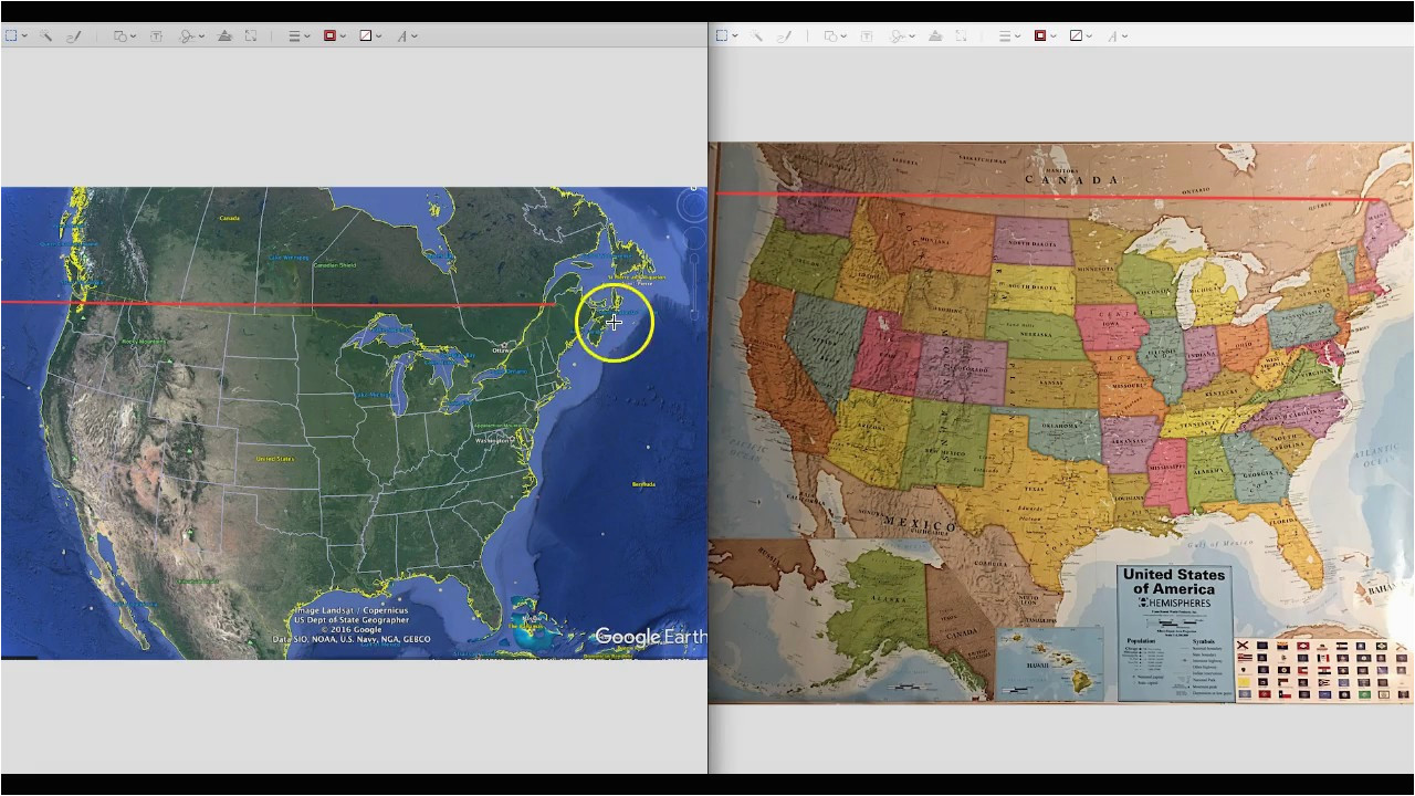 printable north america map and satellite image united states