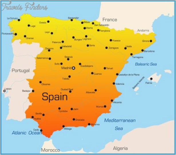spain map tourist attractions travelsfinders com a