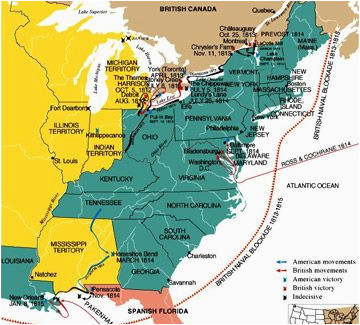 map of canada and us territory circa 1812 the war of 1812