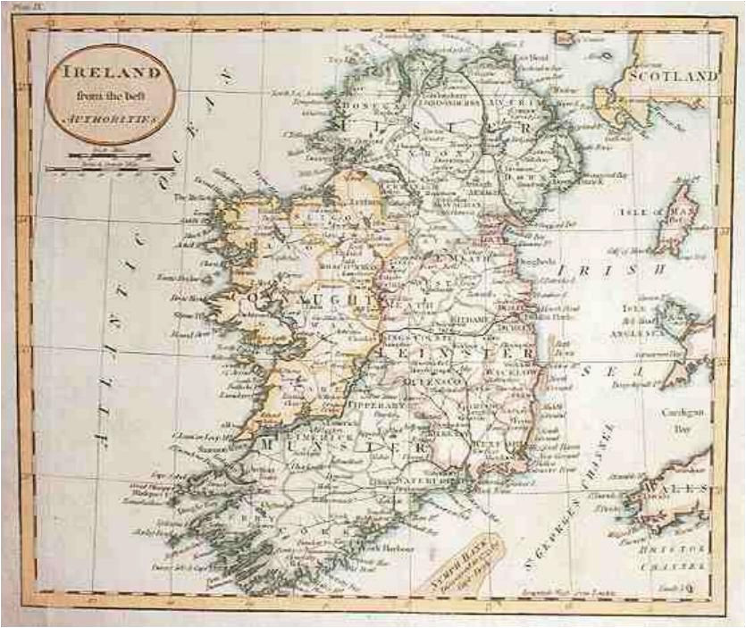 map of ireland in 1800 russell maps map historical