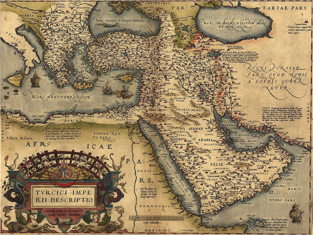 the ottoman empire from abraham ortelius atlas 1570 everett