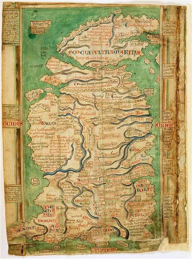 map of england and scotland circa 1250 history map of