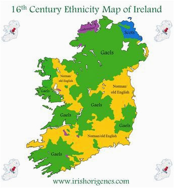 16th century ethnicity map of ireland ireland 1500s map