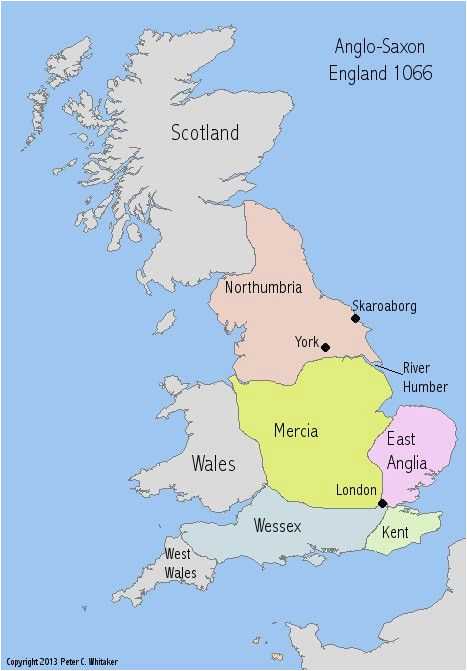 a map i drew to illsutrate the make up of anglo saxon