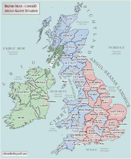 anglo saxon invasion of the british isles anglofile map of