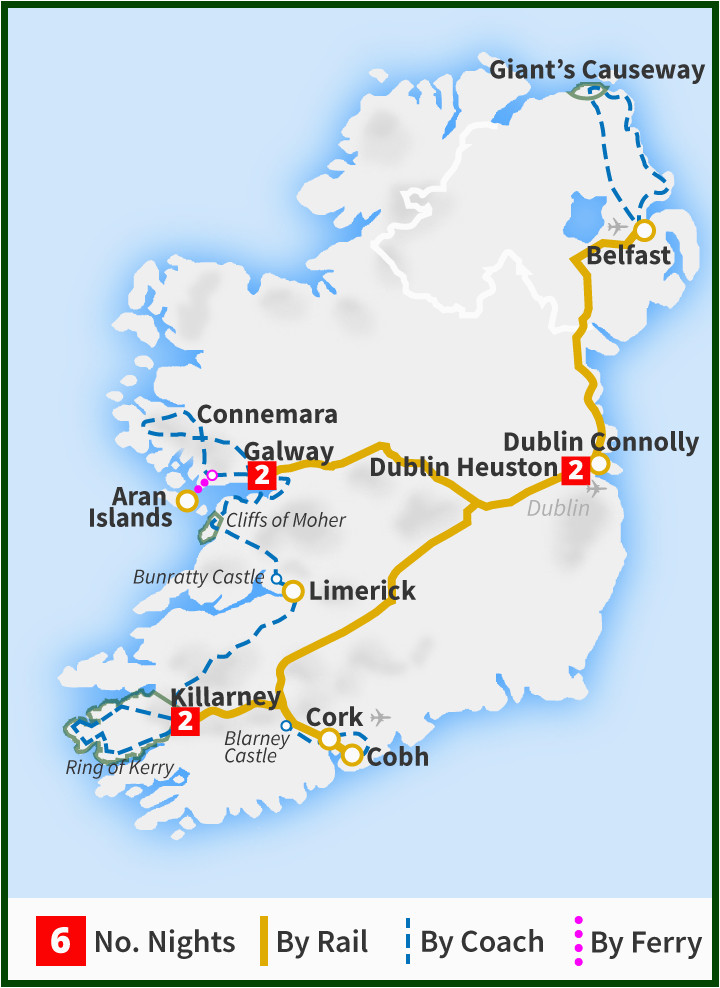 how far is scotland from ireland by train minimalist
