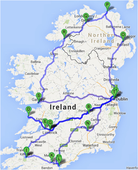 Ireland Trains Map The Ultimate Irish Road Trip Guide How To See Ireland In 12 Days Of Ireland Trains Map 