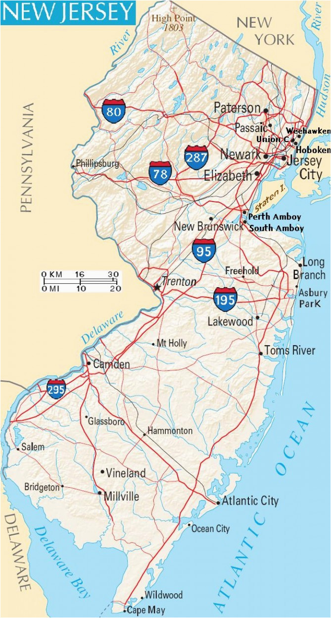 road map of new jersey climatejourney org