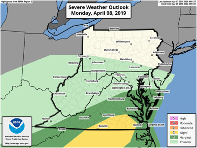 spring may start getting a little rumbly with the showery weather