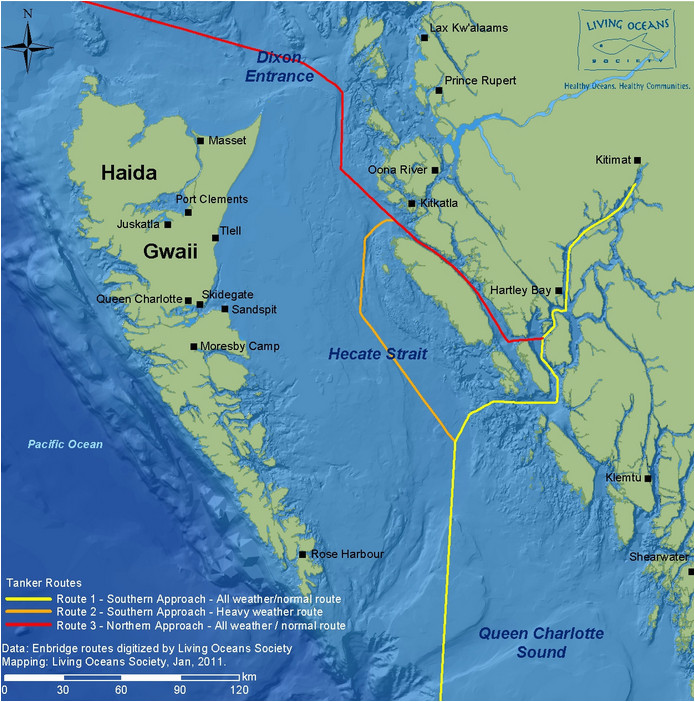 file routes proposees pour l acca s des petroliers a kitimat