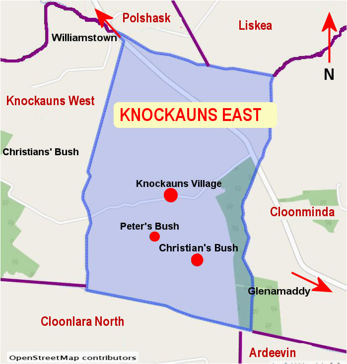 Knock Ireland Map Secretmuseum   Knock Ireland Map Knockauns East Of Knock Ireland Map 