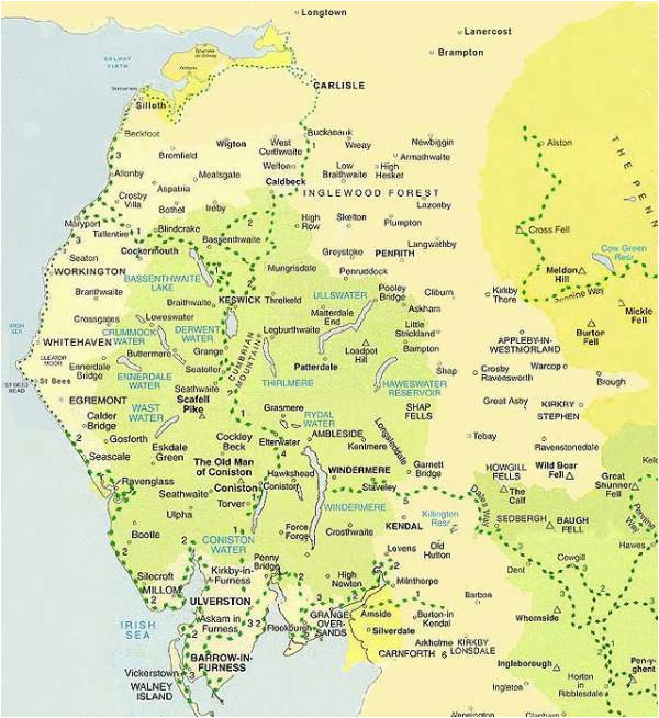 lake district map maps of cumbria national park boundaries