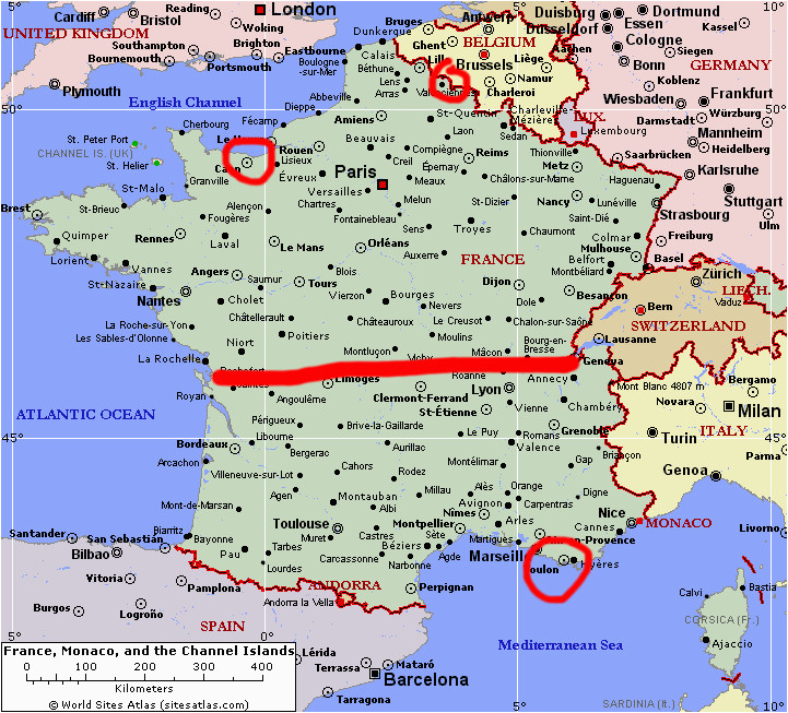 texpertis com map of southern france elegant france