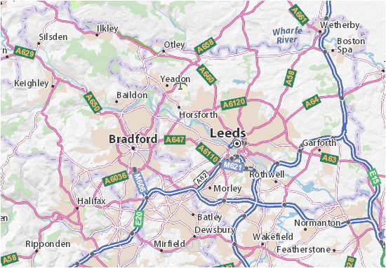 leeds map detailed maps for the city of leeds viamichelin