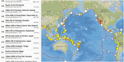 latest earthquakes