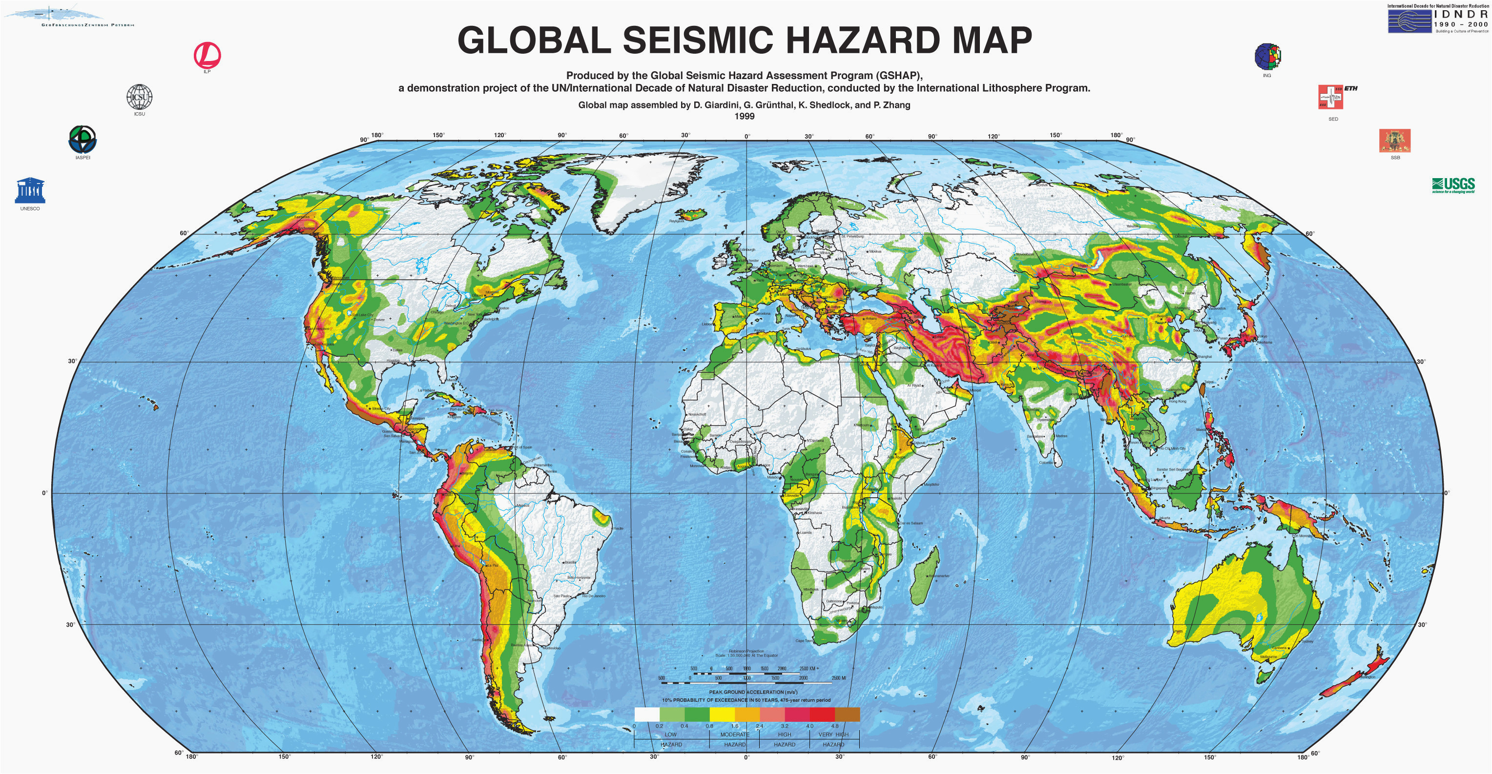 seismic hazard map california live earthquake map california